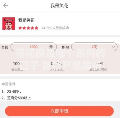 花花侠是哪个系列的口子 贷款产品解析与资质盘点