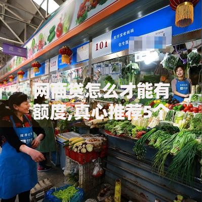 网商贷怎么才能有额度,真心推荐5个大型贷款平台