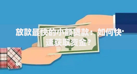 放款最快的小额贷款：如何快速获取资金？