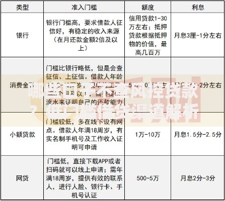 哪些口子不查风控贷款？低门槛借贷渠道解析