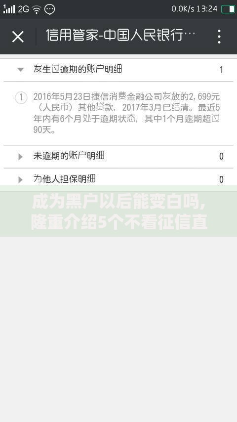 成为黑户以后能变白吗,隆重介绍5个不看征信直接放款的平台
