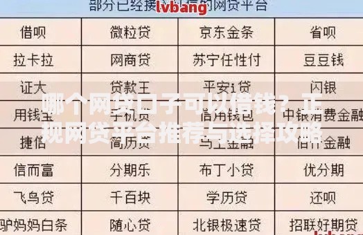 哪个网贷口子可以借钱？正规网贷平台推荐与选择攻略