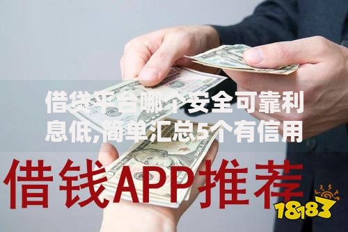 借贷平台哪个安全可靠利息低,简单汇总5个有信用卡就可以贷款的平台