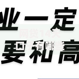 网贷14天口子有哪些？最新安全平台筛选攻略