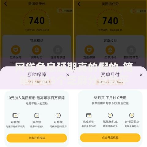 网贷免息延期真的假的,简单汇总5个芝麻分贷款平台