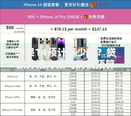 苹果14预计多少钱？贷款分期方案与购机预算解析