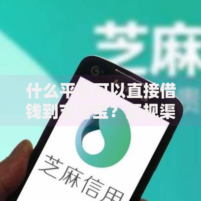 什么平台可以直接借钱到支付宝？正规渠道全解析