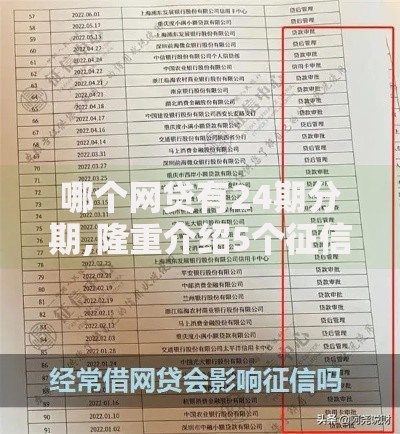 哪个网贷有24期分期,隆重介绍5个征信花了网贷平台哪些好下款