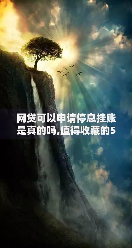 网贷可以申请停息挂账是真的吗,值得收藏的5个2025不查征信小额贷款必下口子