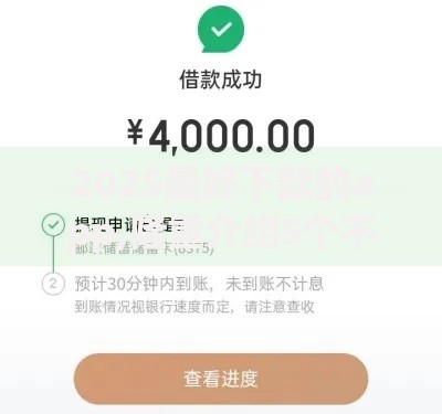 2025最好下款的app,隆重介绍5个不看征信好下款的借钱软件