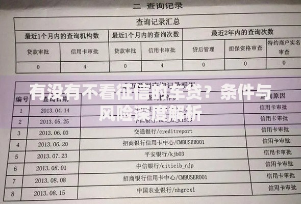 有没有不看征信的车贷？条件与风险深度解析