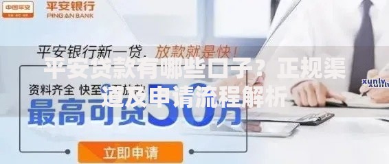 平安贷款有哪些口子？正规渠道及申请流程解析