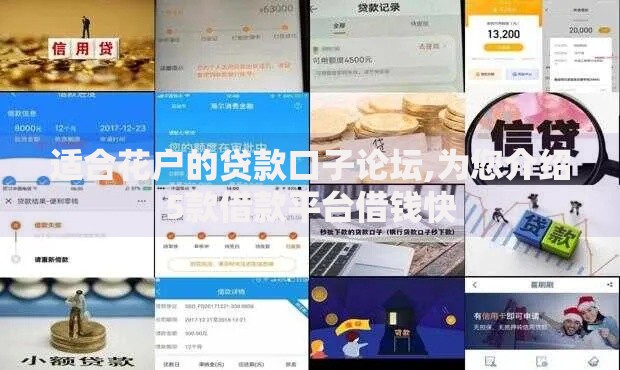 适合花户的贷款口子论坛,为您介绍5款借款平台借钱快