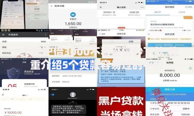 5个黑户借3000不看征信秒下款,隆重介绍5个贷款容易过的平台