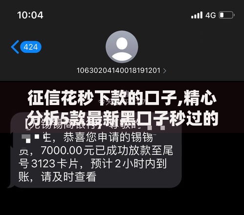 征信花秒下款的口子,精心分析5款最新黑口子秒过的
