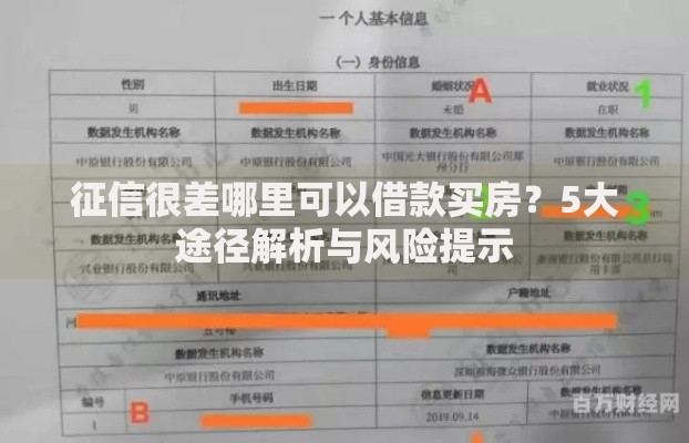 征信很差哪里可以借款买房？5大途径解析与风险提示