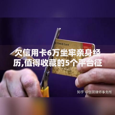 欠信用卡6万坐牢亲身经历,值得收藏的5个平台征信花了可以借三五千块钱