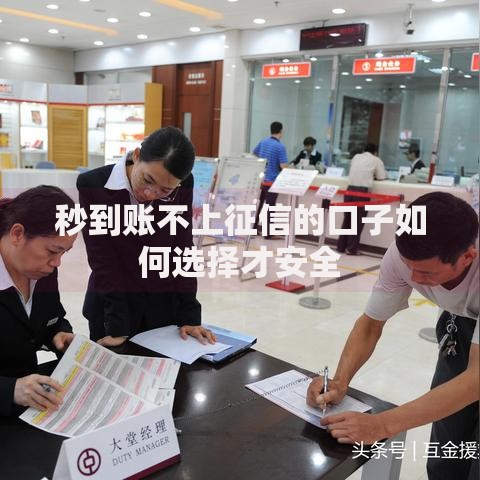 秒到账不上征信的口子如何选择才安全