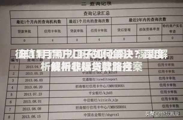 年11月黑户口子如何解决?深度解析非标贷款路径 年11月黑户口子如何解决?深度解析非标贷款路径