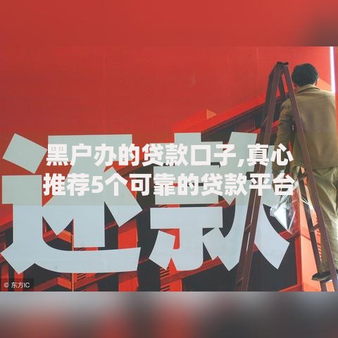 黑户办的贷款口子,真心推荐5个可靠的贷款平台