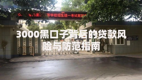 3000黑口子背后的贷款风险与防范指南 3000黑口子背后的贷款风险与防范指南