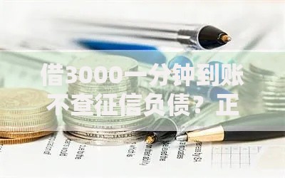 借3000一分钟到账不查征信负债？正规平台如何快速放款