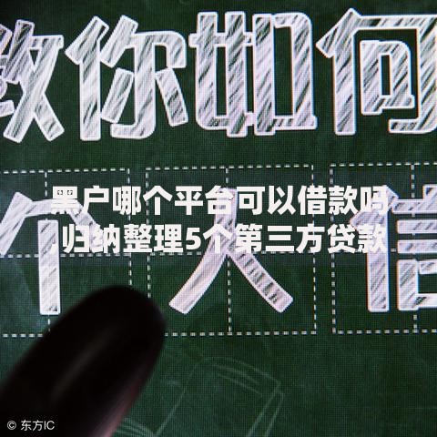 黑户哪个平台可以借款吗,归纳整理5个第三方贷款平台