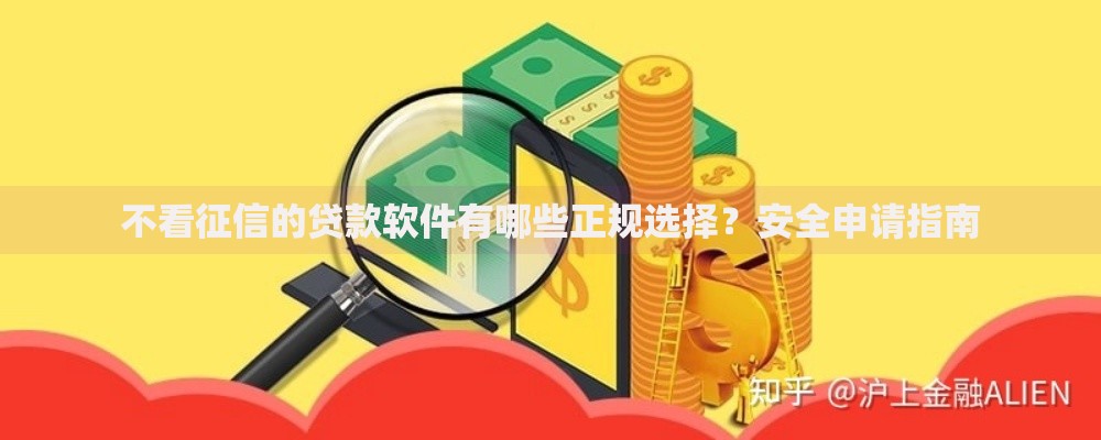不看征信的贷款软件有哪些正规选择？安全申请指南