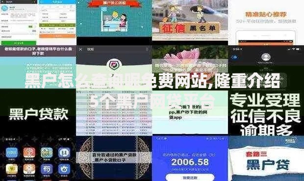 黑户怎么查询呢免费网站,隆重介绍5个黑户网贷平台
