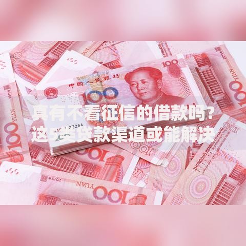 真有不看征信的借款吗？这5类贷款渠道或能解决难题