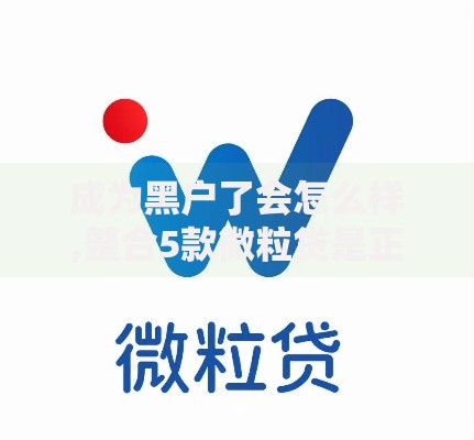 成为黑户了会怎么样,整合5款微粒贷是正规贷款平台吗