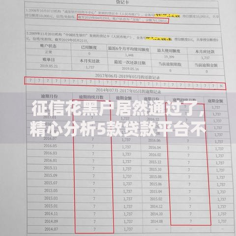 征信花黑户居然通过了,精心分析5款贷款平台不上征信