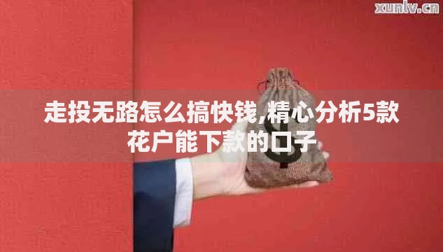 走投无路怎么搞快钱,精心分析5款花户能下款的口子