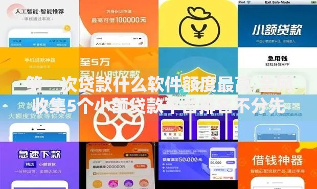 第一次贷款什么软件额度最高,全网收集5个小额贷款平台排名不分先后