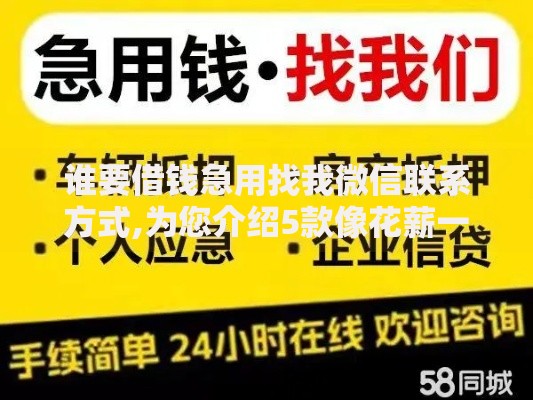 谁要借钱急用找我微信联系方式,为您介绍5款像花薪一样能借30天的口子