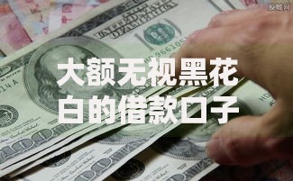 大额无视黑花白的借款口子有哪些可靠选择？