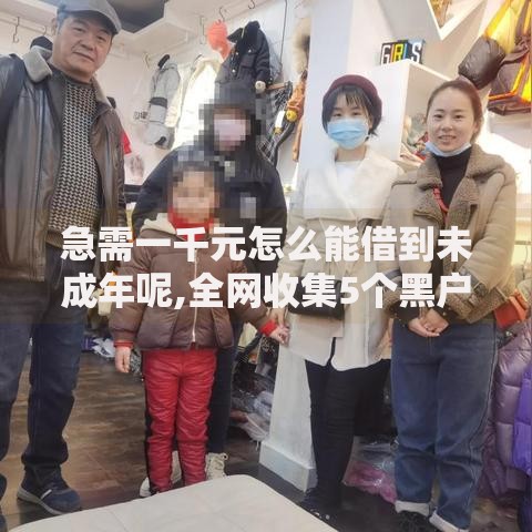 急需一千元怎么能借到未成年呢,全网收集5个黑户能借的口子