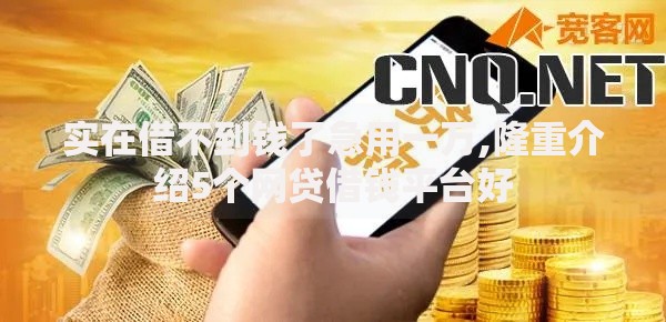 实在借不到钱了急用一万,隆重介绍5个网贷借钱平台好