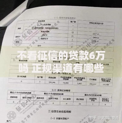 不看征信的贷款6万吗 正规渠道有哪些及申请条件