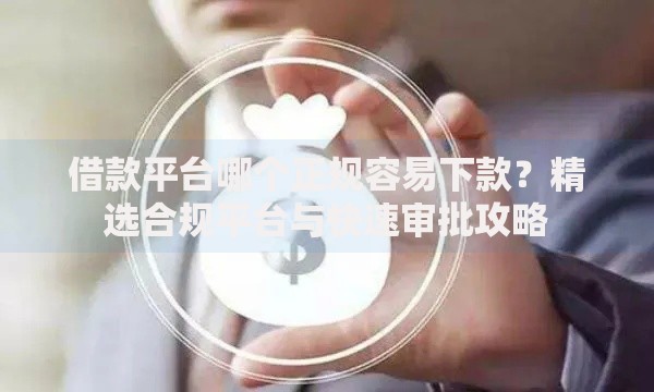 借款平台哪个正规容易下款？精选合规平台与快速审批攻略