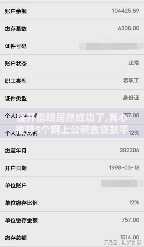 强开借呗居然成功了,真心推荐5个网上公积金贷款平台