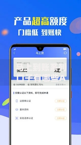 马上到账系列口子有哪些APP？精选高通过率平台推荐