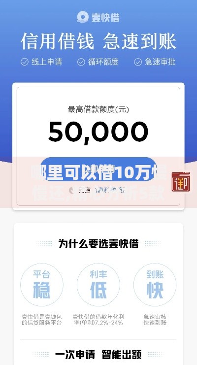 哪里可以借10万慢慢还,精心分析5款现在借款平台好借钱