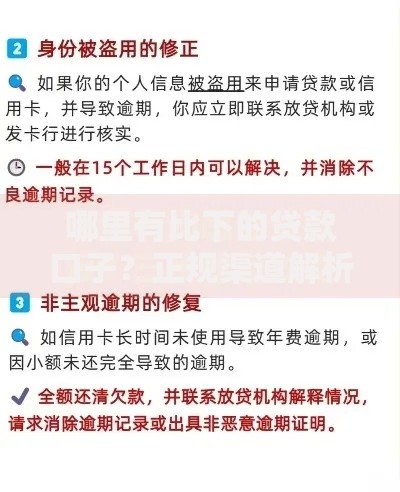 哪里有比下的贷款口子？正规渠道解析与选择指南