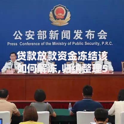 贷款放款资金冻结该如何解冻,归纳整理5个消费贷款平台