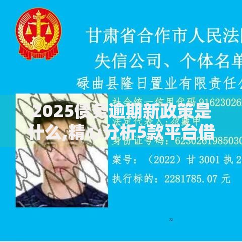 2025债务逾期新政策是什么,精心分析5款平台借钱利息低