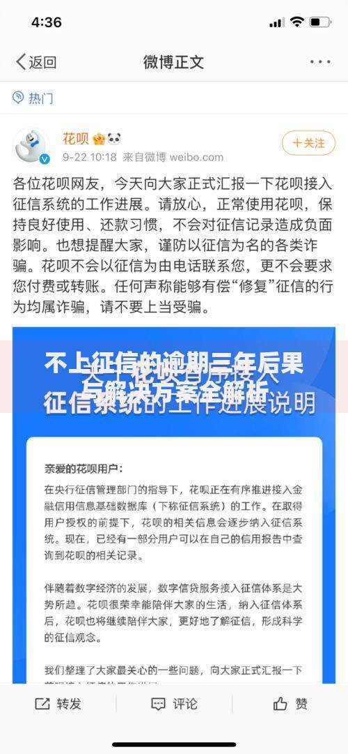 不上征信的逾期三年后果与解决方案全解析