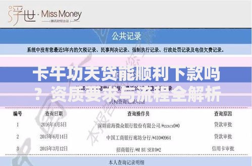 卡牛功夫贷能顺利下款吗？资质要求与流程全解析