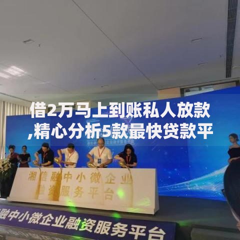 借2万马上到账私人放款,精心分析5款最快贷款平台