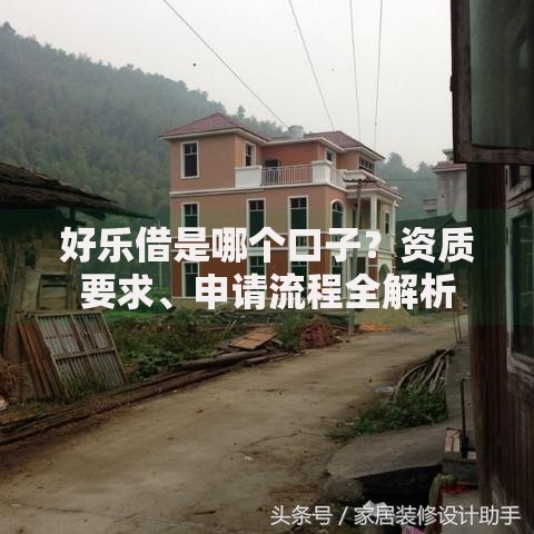 好乐借是哪个口子？资质要求、申请流程全解析
